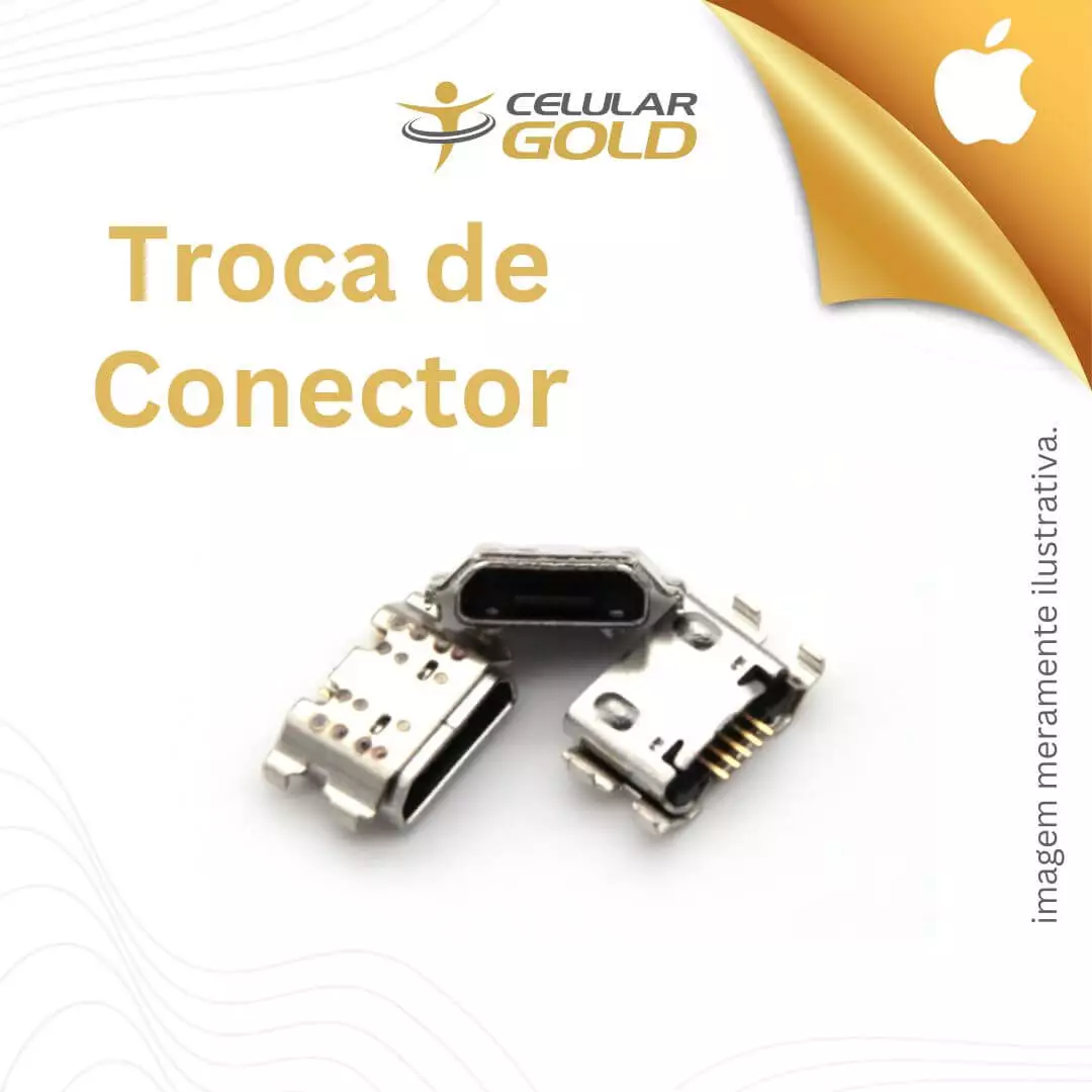 CELULAR GOLD TROCAR CONECTOR APPLE